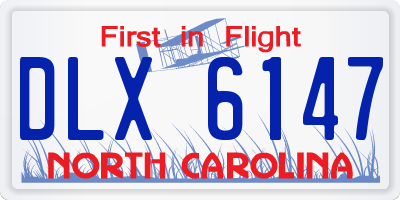 NC license plate DLX6147