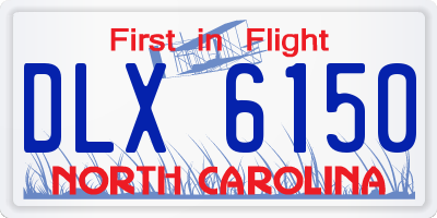 NC license plate DLX6150