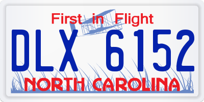NC license plate DLX6152