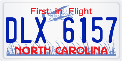 NC license plate DLX6157