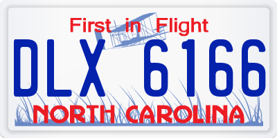NC license plate DLX6166