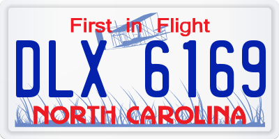 NC license plate DLX6169