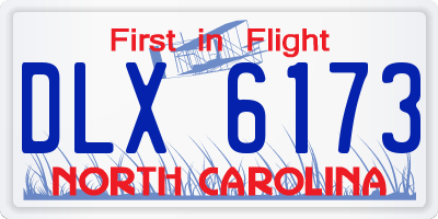 NC license plate DLX6173