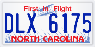 NC license plate DLX6175