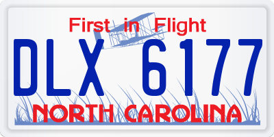 NC license plate DLX6177