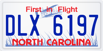 NC license plate DLX6197
