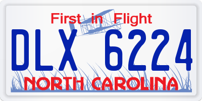 NC license plate DLX6224