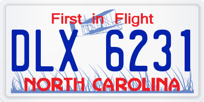 NC license plate DLX6231