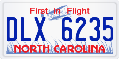 NC license plate DLX6235