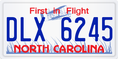 NC license plate DLX6245
