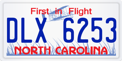 NC license plate DLX6253