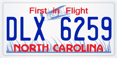 NC license plate DLX6259