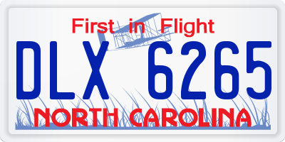 NC license plate DLX6265
