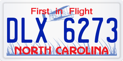 NC license plate DLX6273