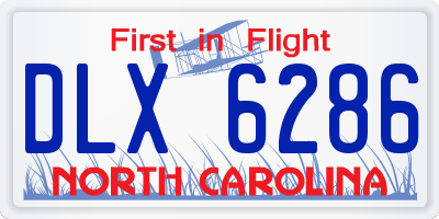 NC license plate DLX6286
