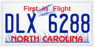 NC license plate DLX6288