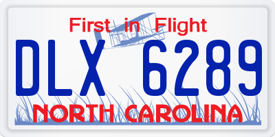 NC license plate DLX6289