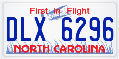 NC license plate DLX6296