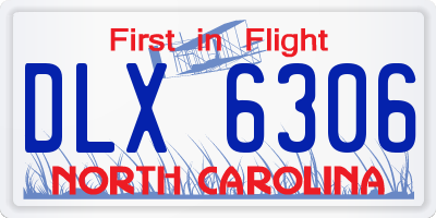 NC license plate DLX6306
