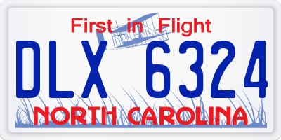 NC license plate DLX6324