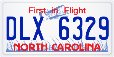 NC license plate DLX6329