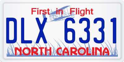 NC license plate DLX6331