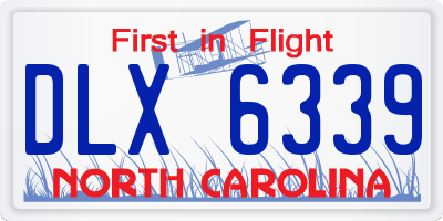 NC license plate DLX6339