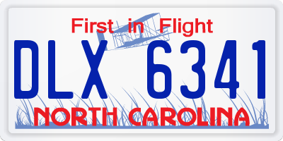 NC license plate DLX6341