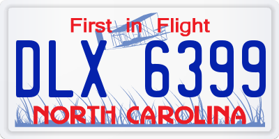 NC license plate DLX6399