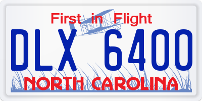 NC license plate DLX6400