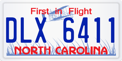 NC license plate DLX6411