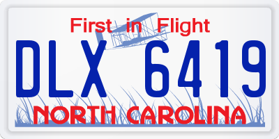 NC license plate DLX6419
