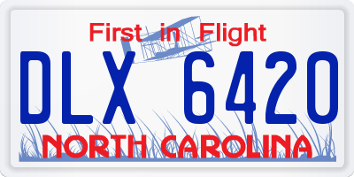 NC license plate DLX6420