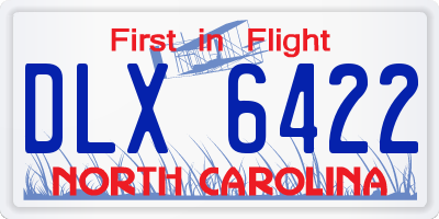 NC license plate DLX6422