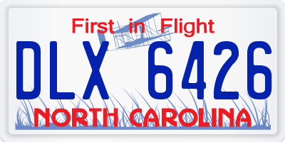 NC license plate DLX6426