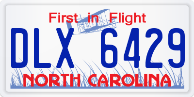 NC license plate DLX6429
