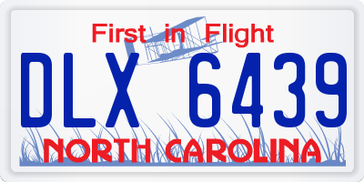 NC license plate DLX6439