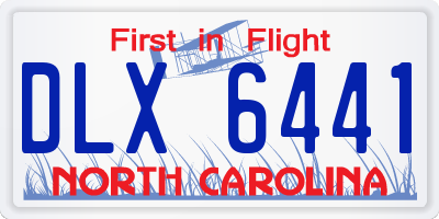 NC license plate DLX6441