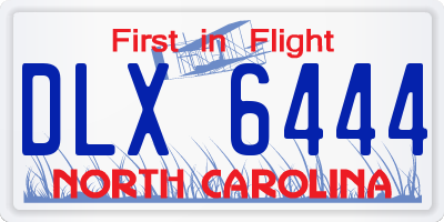 NC license plate DLX6444