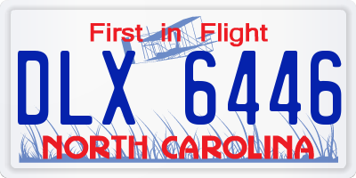 NC license plate DLX6446