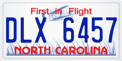 NC license plate DLX6457