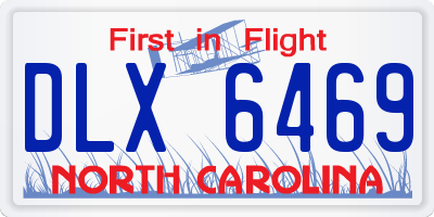 NC license plate DLX6469