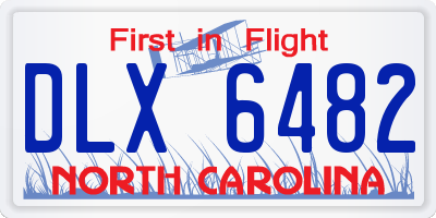 NC license plate DLX6482