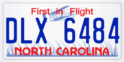 NC license plate DLX6484