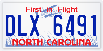 NC license plate DLX6491