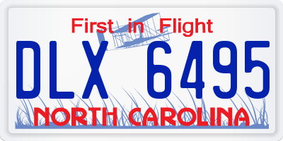 NC license plate DLX6495