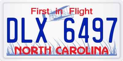 NC license plate DLX6497