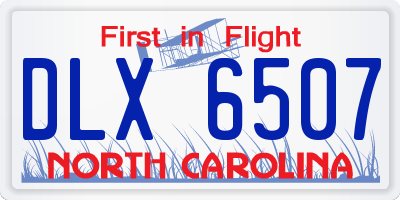 NC license plate DLX6507