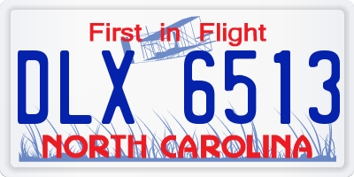 NC license plate DLX6513