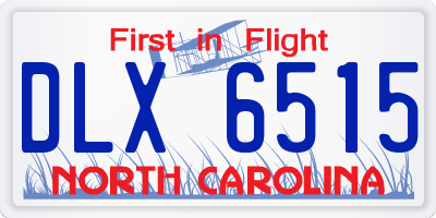 NC license plate DLX6515